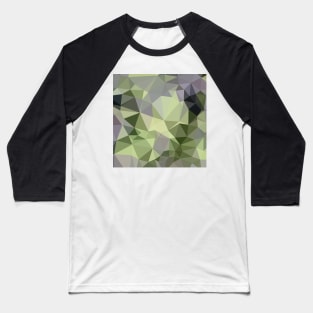 Asparagus Green Abstract Low Polygon Background Baseball T-Shirt